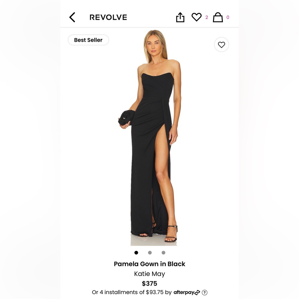 Katie May Pamela Gown in Black Size Small